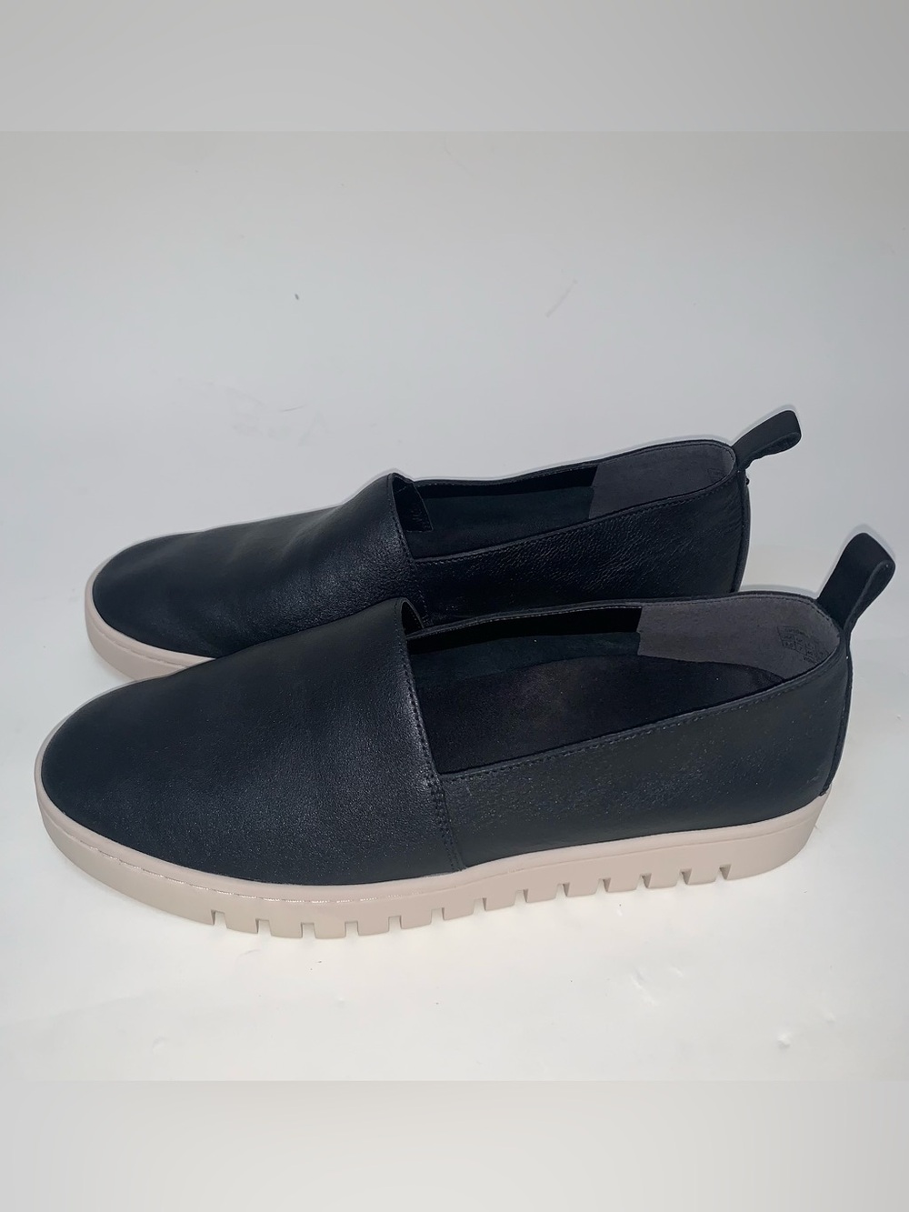 Vionic Uptown A-Line Black Leather Slip On Platform Loafer Womens 9.5 Orthopedic